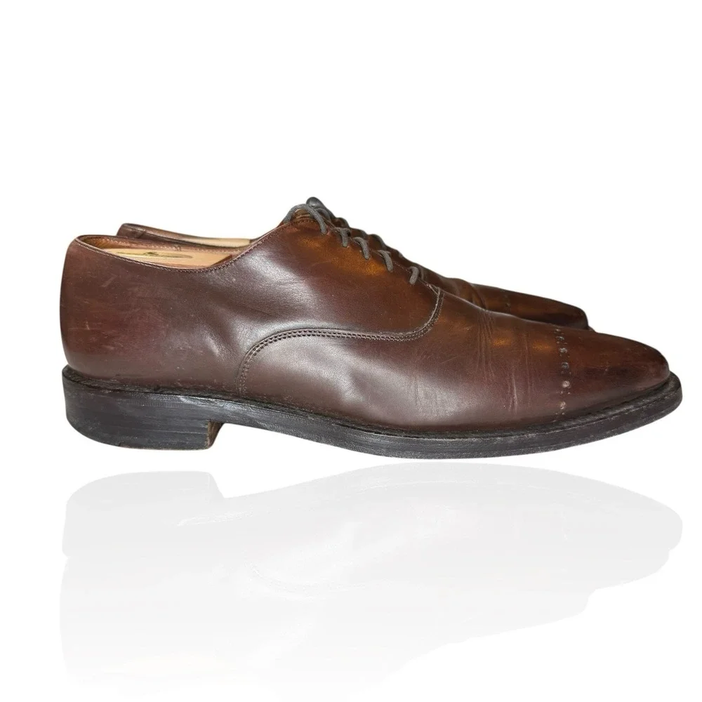 Cheaney Perry‎ Brown Leather Cap Toe Oxford Shoes US 10 / UK 9 Made In England